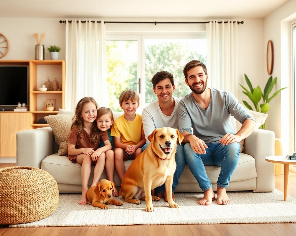 Happy pest-free family at home
