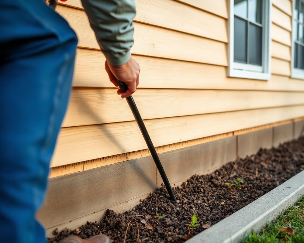 Termite barrier installation